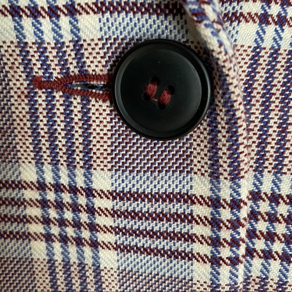 ASOS PURPLE CHECK 3/4 LENGTH JACKET/BLAZER - Picture 10 of 10